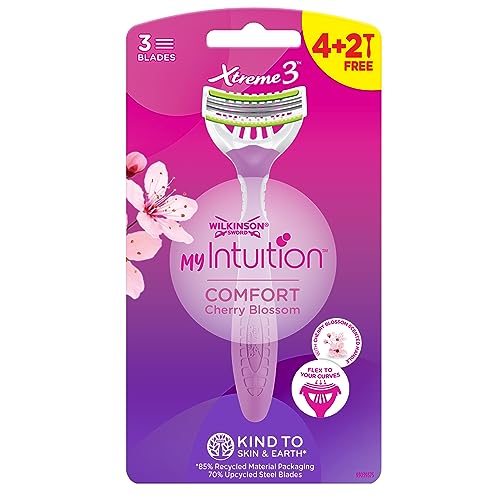 Wilkinson Sword Myintuition Xtreme 3 Comfort Cherry Blossom Disposable Razor for Women 4+2 von Wilkinson Sword