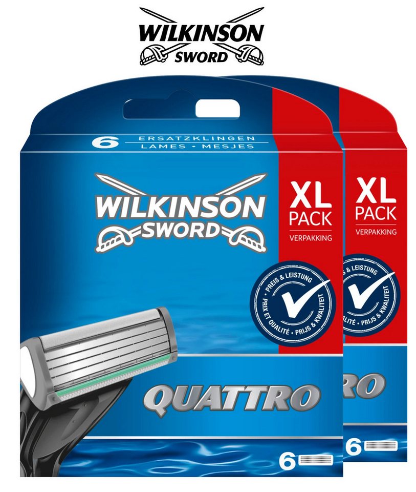 Wilkinson Rasierklingen Quattro XL Pack, Insgesamt 12 Klingen von Wilkinson