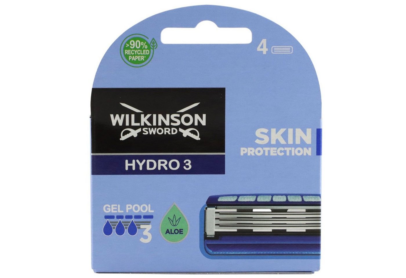 Wilkinson Rasierklingen Sword Hydro 3 Skin Protection 4 Rasierklingen 4 Stück von Wilkinson