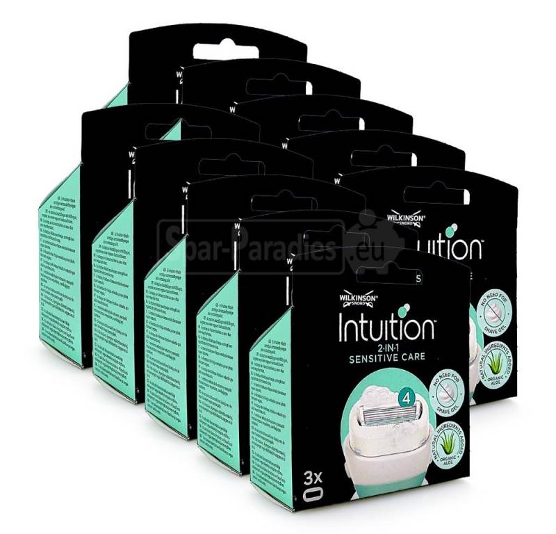 Wilkinson Rasierklingen Wilkinson Intuition 2-in-1 Sensitive Care Rasierklingen, 3er Pack x 10 von Wilkinson