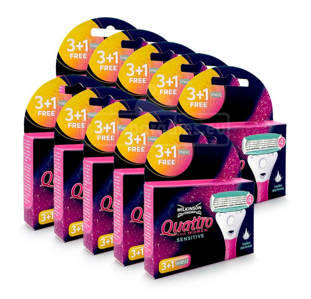 Wilkinson Rasierklingen Wilkinson Quattro for Women Sensitive Rasierklingen, 4er Pack x 10 von Wilkinson