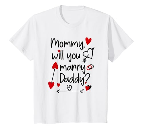 Kinder Willst du Mich für Kid Toddler, Mama, heiratest du Papa? T-Shirt von Will You Marry Me For Kids Marriage Proposal Ideas