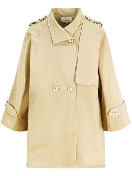 Will's Vegan Shop Continental Parka Beige Cotton Gaberdine Frauen von Will's Vegan Shop