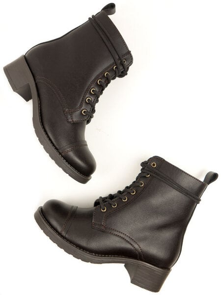 Will's Vegan Shop Flieger-Stiefel 2 Dunkelbraun Damen von Will's Vegan Shop