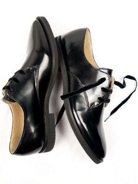 Will's Vegan Shop Luxe Derbys Patent Black Frauen von Will's Vegan Shop