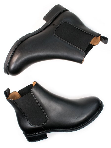 Will's Vegan Shop Luxe Smart-Chelsea-Stiefel Schwarz Damen von Will's Vegan Shop