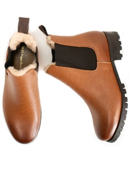 Will's Vegan Shop Luxe isolierte Chelsea-Stiefel mit tiefem Profil Damen von Will's Vegan Shop
