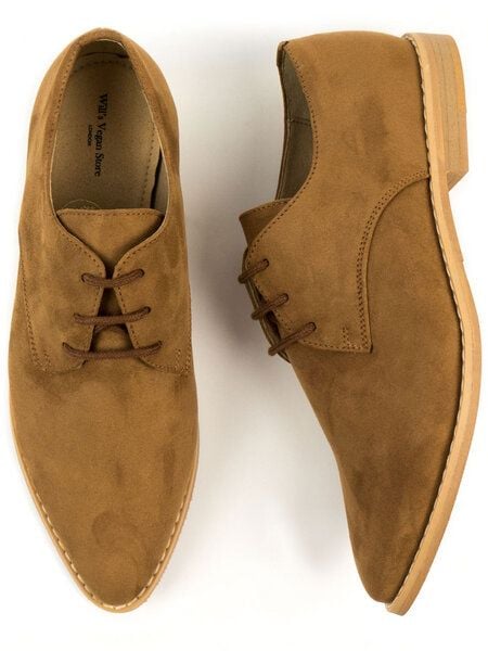 Will's Vegan Shop Point Toe Derbys Veganes Wildleder Damen von Will's Vegan Shop