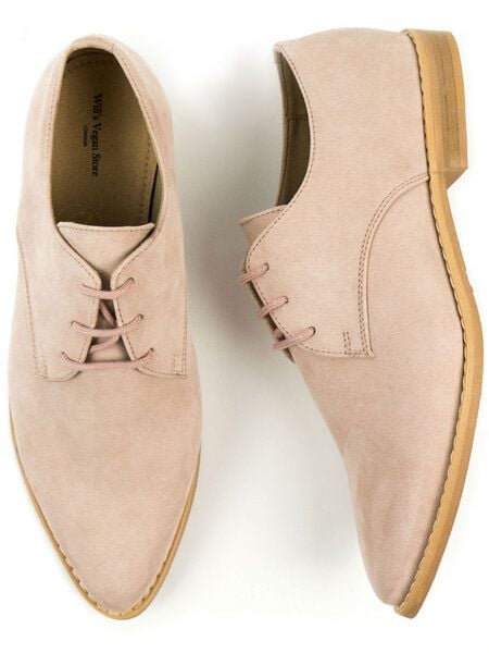 Will's Vegan Shop Point Toe Derbys Veganes Wildleder Damen von Will's Vegan Shop