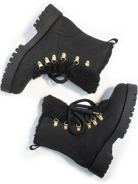 Will's Vegan Shop Recycelte vegane Shearling-Stiefel Damen von Will's Vegan Shop