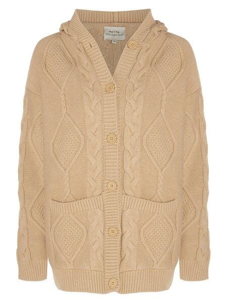 Will's Vegan Shop Strickjacke mit Kapuze und Knopfleiste von Will's Vegan Shop