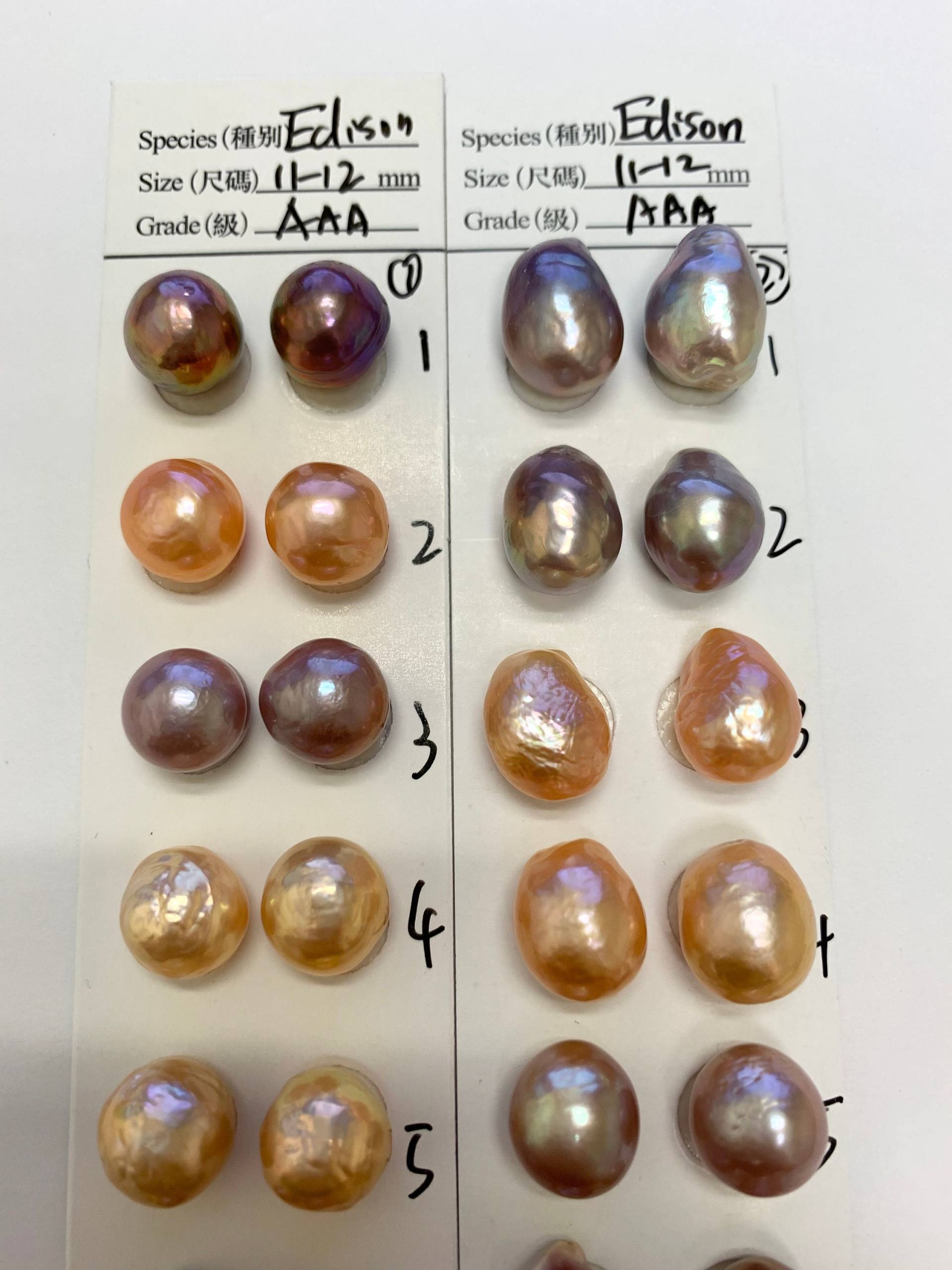 11-12 Mm Aaa Metallic Glanz Edison Perle, Lose Zuchtperlen, Viel 194-1112-0403-12/13, Verkauft Von Paar 11-12 Mm Aaa Metallic Glanz Edison Perle, Lose Zuchtperlen, Viel 194-1112-0403-12/13, Verkauft Von Paar von WillPearlJewelry