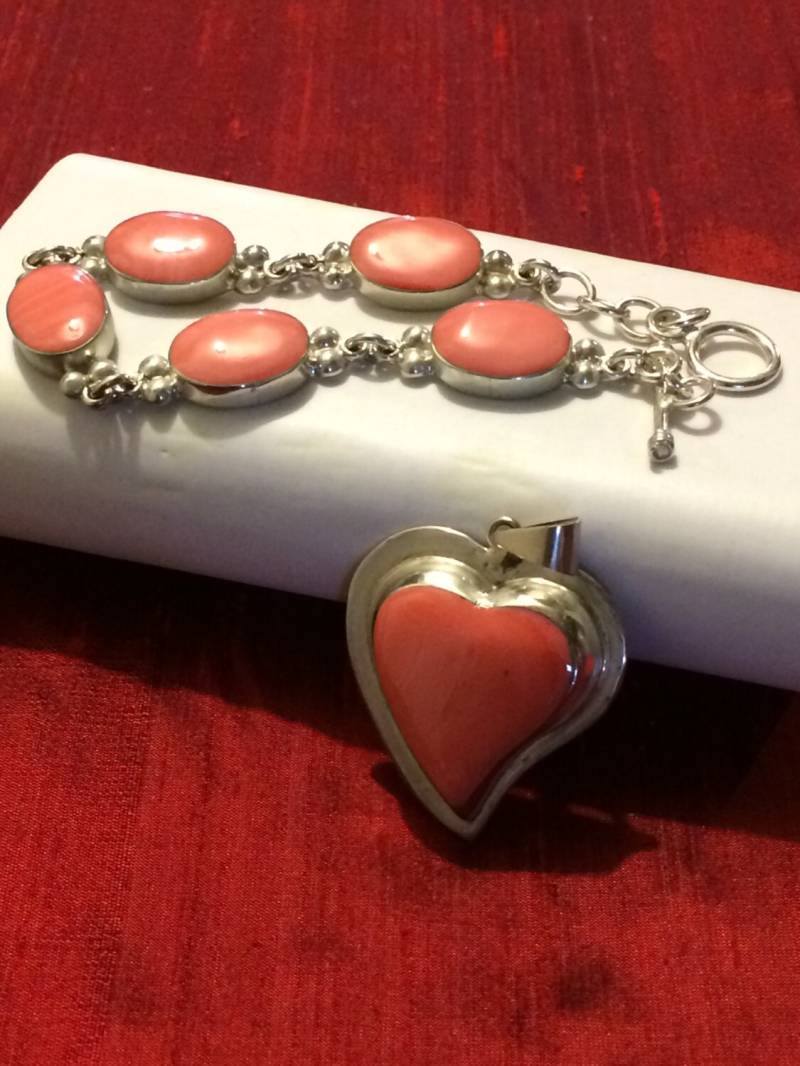 925 Silber Schmuck Set, Herz Geformt Anhänger, Armband-Set von WillYouAddToTheStory