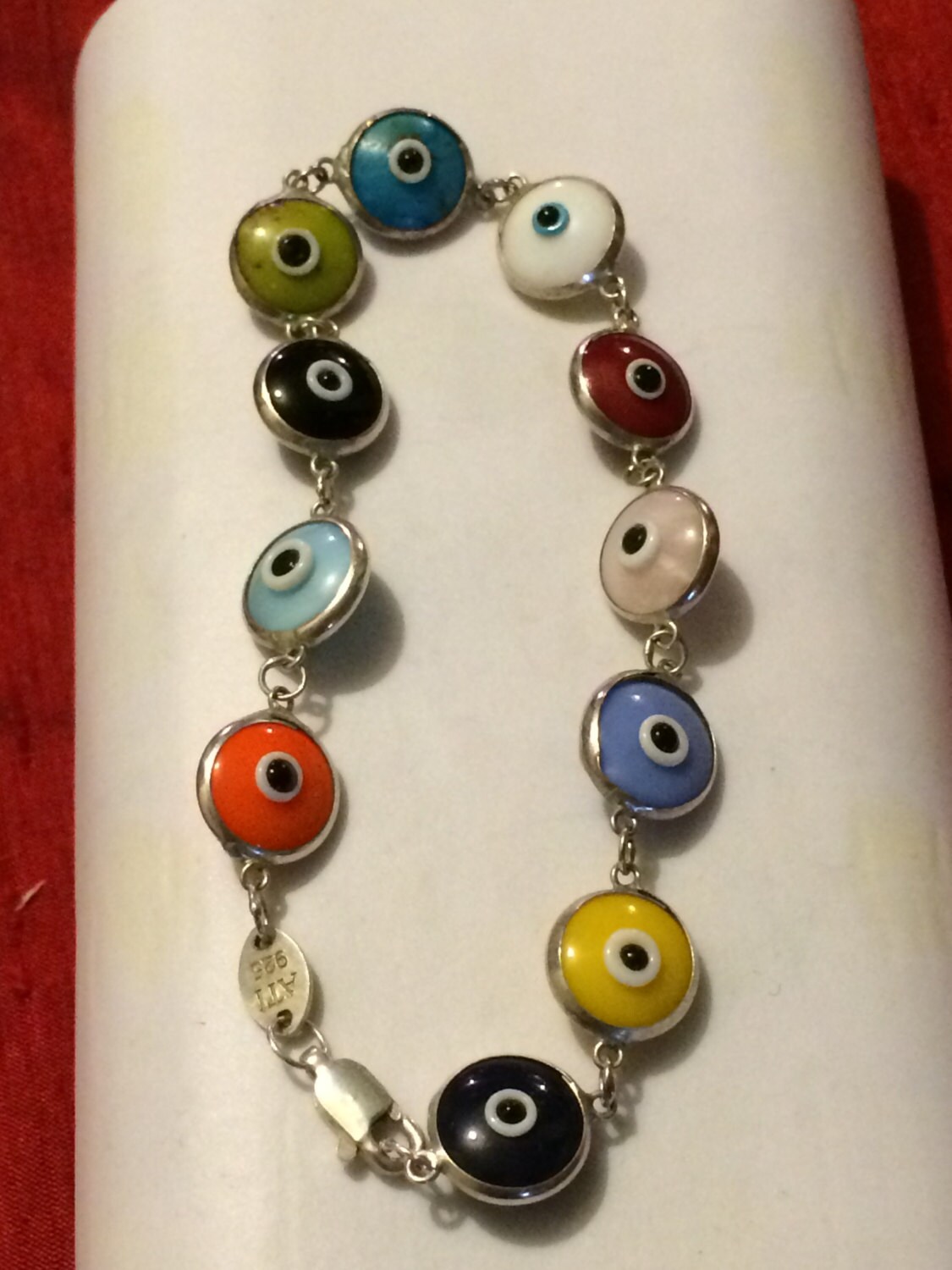 Multi Farbige "Böse Augen" Armband, 925 Silber, Aus Der Türkei Multi Farbige "Böse Augen" Armband, 925 Silber, Aus Der Türkei von WillYouAddToTheStory