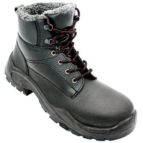 Willax Galaxy S3 Sicherheitsschuhe - Herren-Arbeitsschuhe, Winter-Sicherheitsstiefel, Thermo Arbeits-Stiefel, SRC-Norm, gefüttert (42) von Willax