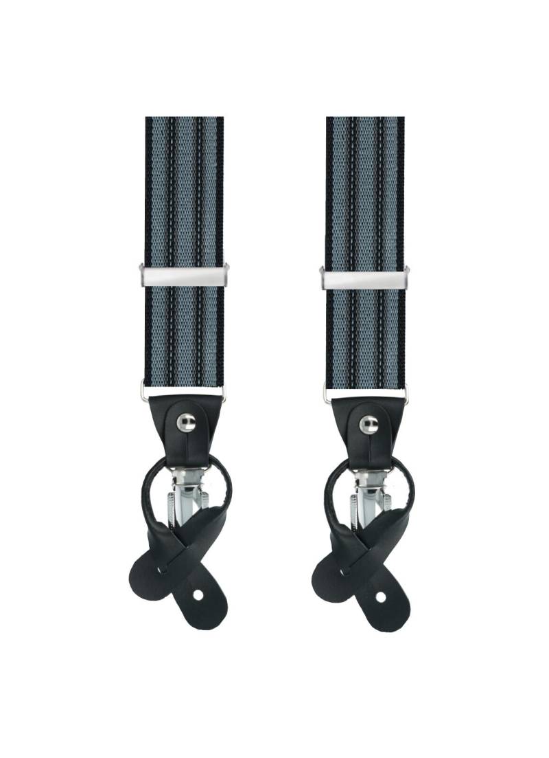 Willen - Hosenträger Herren,Hosenträger Leder,Hosenträger Anzug,Hosenträger Hochzeit,Hosenträger mit Knöpfen anthrazit - Gr. - OS von Willen