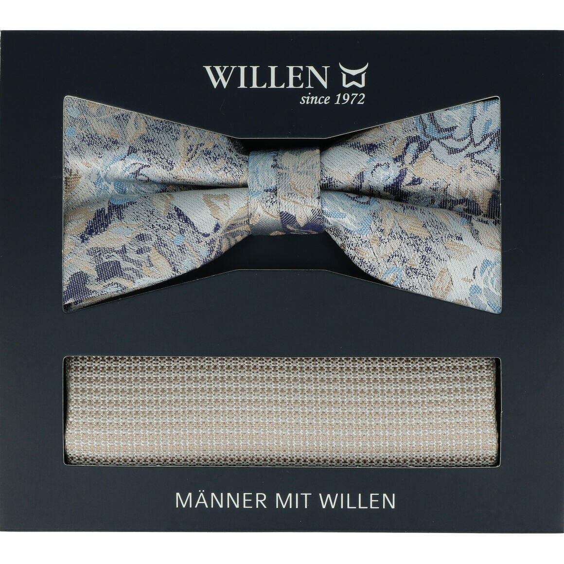 Willen - Schleife und Einstecktuch,Schleife blau,Schleife Hochzeit,Schleife Anzug,Schleife Hemd - Gr. - OS von Willen