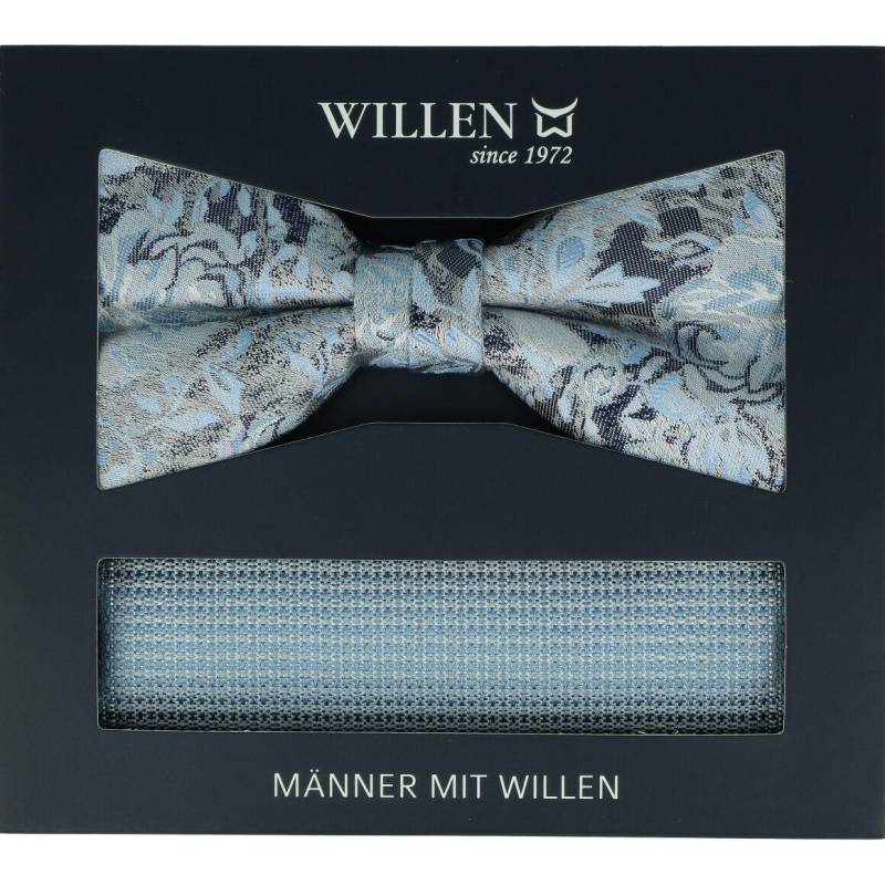 Willen - Schleife und Einstecktuch,Schleife blau,Schleife Hochzeit,Schleife Anzug,Schleife Hemd blau - Gr. - OS von Willen