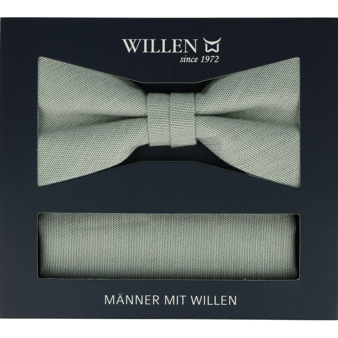 Willen - Schleife und Einstecktuch,Schleife blau,Schleife Hochzeit,Schleife Anzug,Schleife Hemd hellgrün - Gr. - OS von Willen
