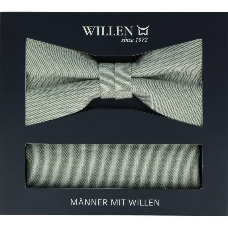 Willen - Schleife und Einstecktuch,Schleife blau,Schleife Hochzeit,Schleife Anzug,Schleife Hemd hellgrün - Gr. - OS von Willen