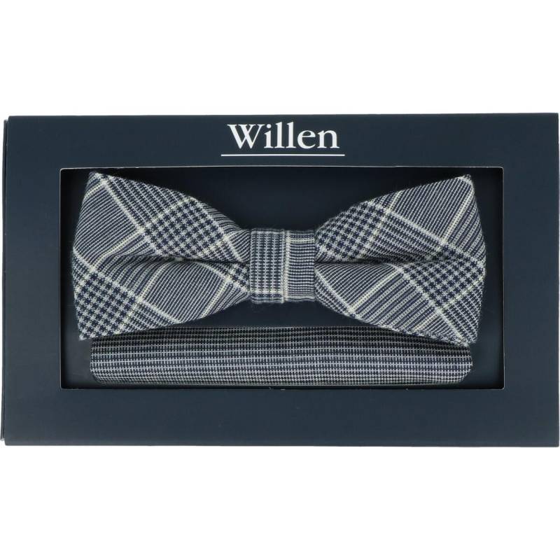 Willen - Schleife und Einstecktuch,Schleife blau,Schleife Hochzeit,Schleife Anzug,Schleife Hemd marine - Gr. - OS von Willen