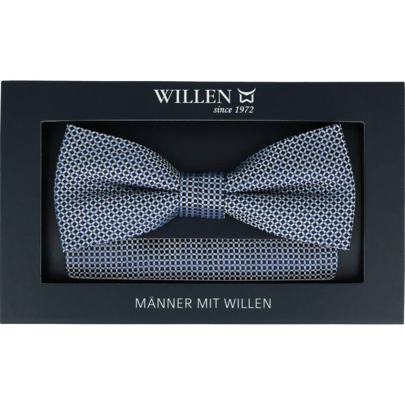 Willen - Schleife und Einstecktuch,Schleife blau,Schleife Hochzeit,Schleife Anzug,Schleife Hemd marine - Gr. - OS von Willen