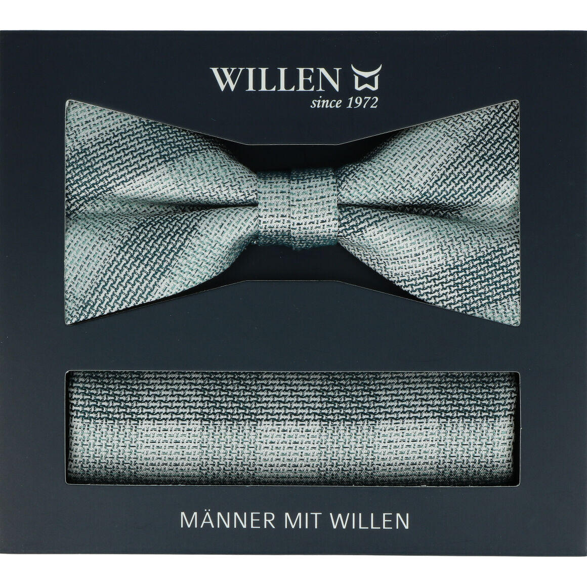 Willen - Schleife und Einstecktuch,Schleife blau,Schleife Hochzeit,Schleife Anzug,Schleife Hemd mint - Gr. - OS von Willen