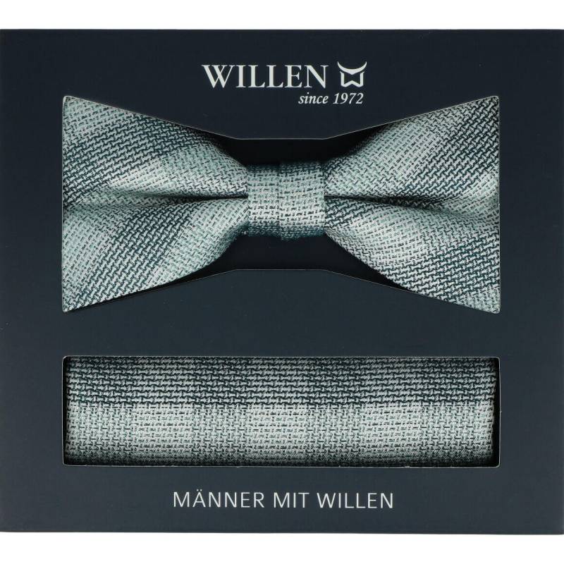 Willen - Schleife und Einstecktuch,Schleife blau,Schleife Hochzeit,Schleife Anzug,Schleife Hemd mint - Gr. - OS von Willen