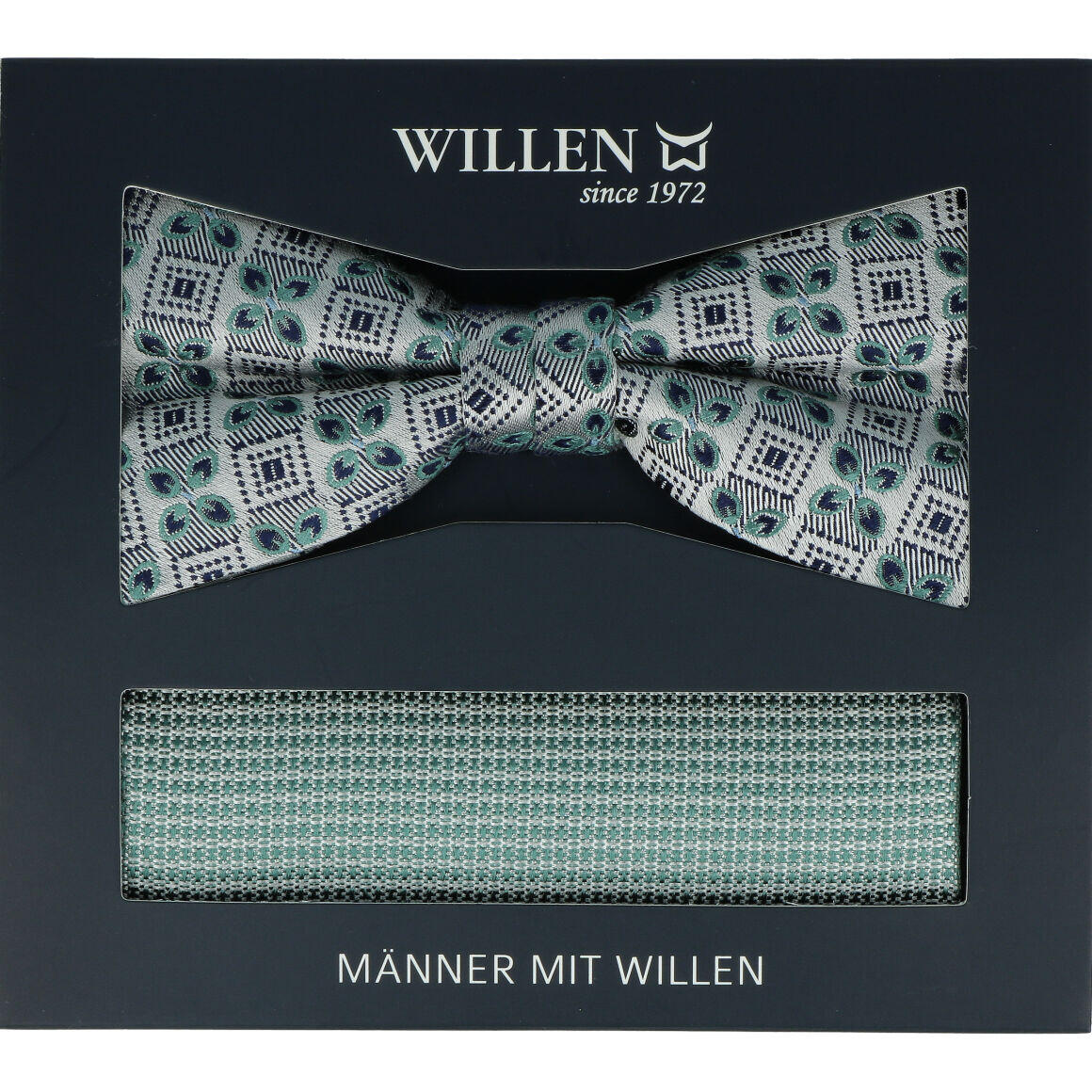 Willen - Schleife und Einstecktuch,Schleife blau,Schleife Hochzeit,Schleife Anzug,Schleife Hemd mint - Gr. - OS von Willen