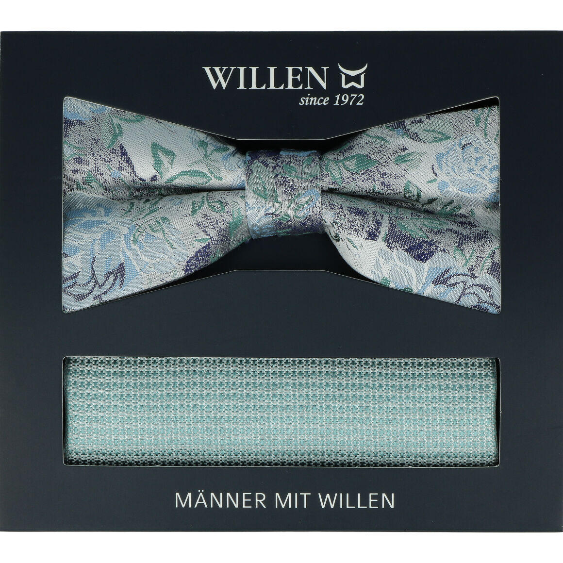 Willen - Schleife und Einstecktuch,Schleife blau,Schleife Hochzeit,Schleife Anzug,Schleife Hemd mint - Gr. - OS von Willen