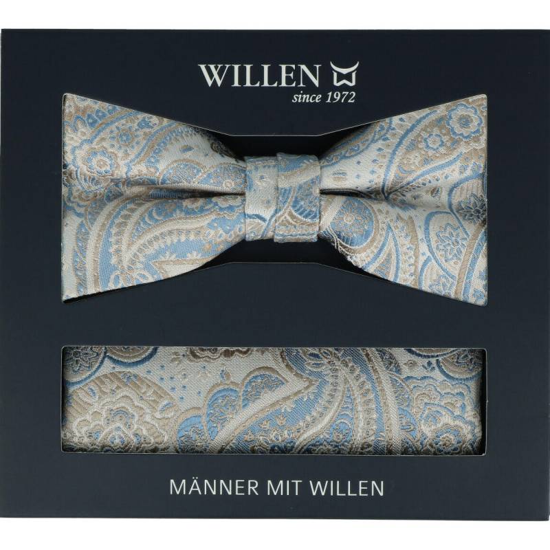 Willen - Schleife und Einstecktuch,Schleife blau,Schleife Hochzeit,Schleife Anzug,Schleife Hemd - Gr. - OS von Willen
