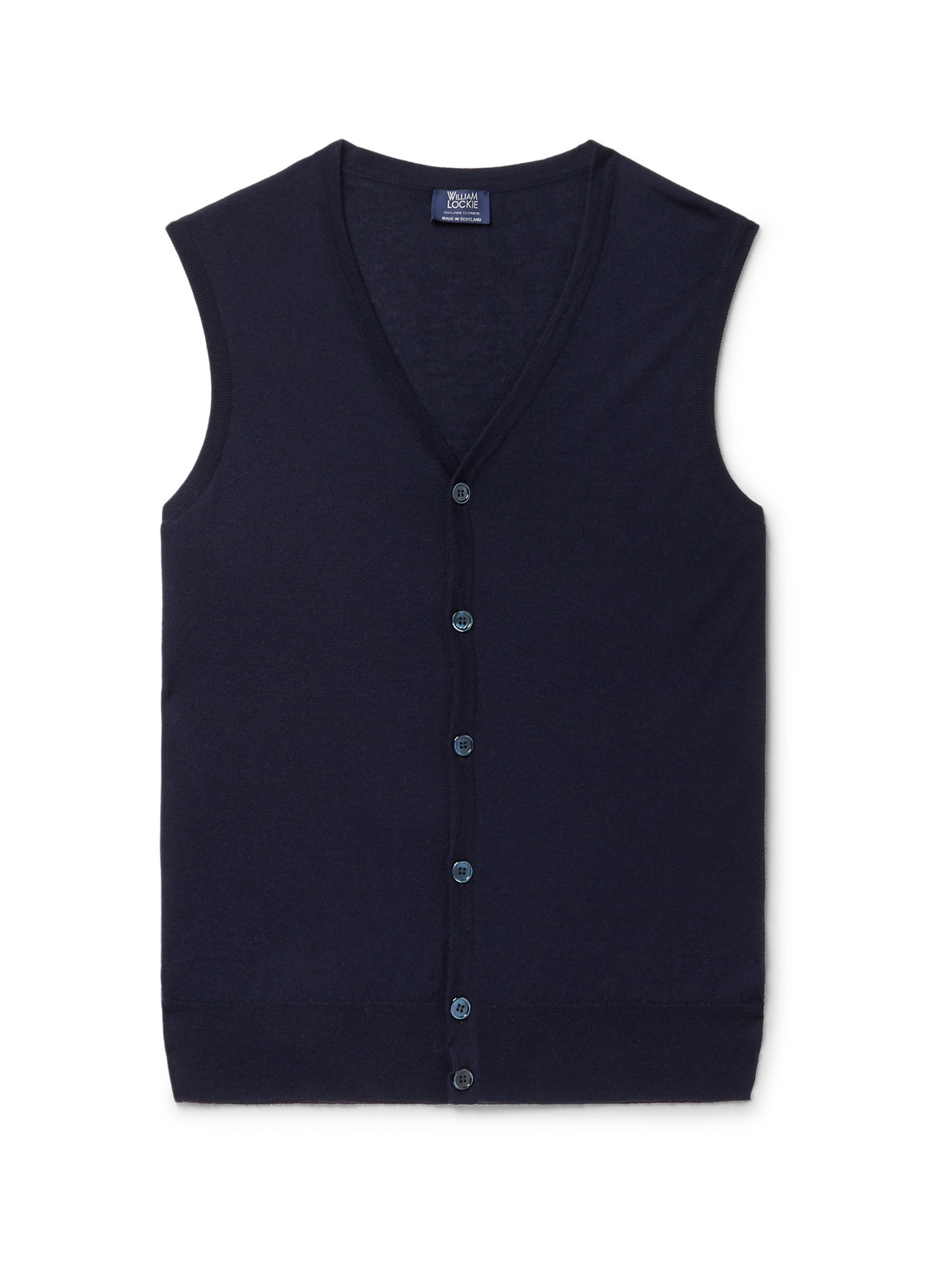 William Lockie - Cashmere Sweater Vest - Men - Blue - M von William Lockie