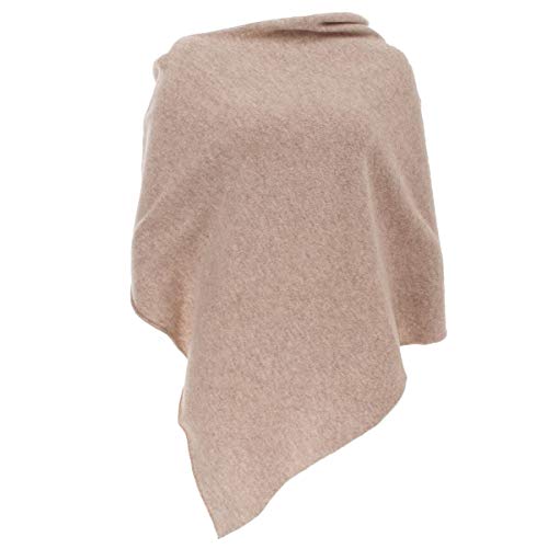 William Lockie Damen Poncho aus Schurwolle, Größe:One Size, Farben:Beige(cobble) von William Lockie