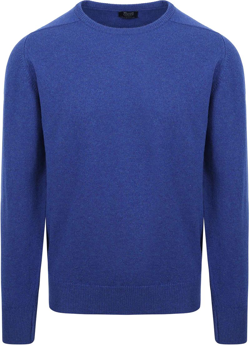 William Lockie O-Auschnitt Pullover Lammwolle Blau - Größe XXL von William Lockie