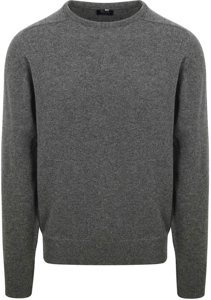 William Lockie O-Auschnitt Pullover Lammwolle Gliff Grau - Größe M von William Lockie