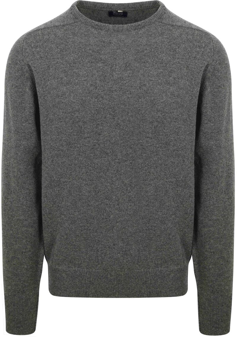 William Lockie O-Auschnitt Pullover Lammwolle Grau - Größe M von William Lockie