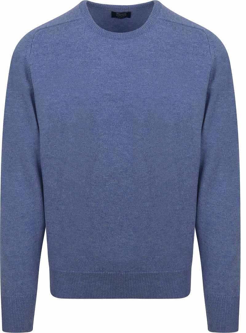 William Lockie O-Auschnitt Pullover Lammwolle Indigo - Größe 3XL von William Lockie