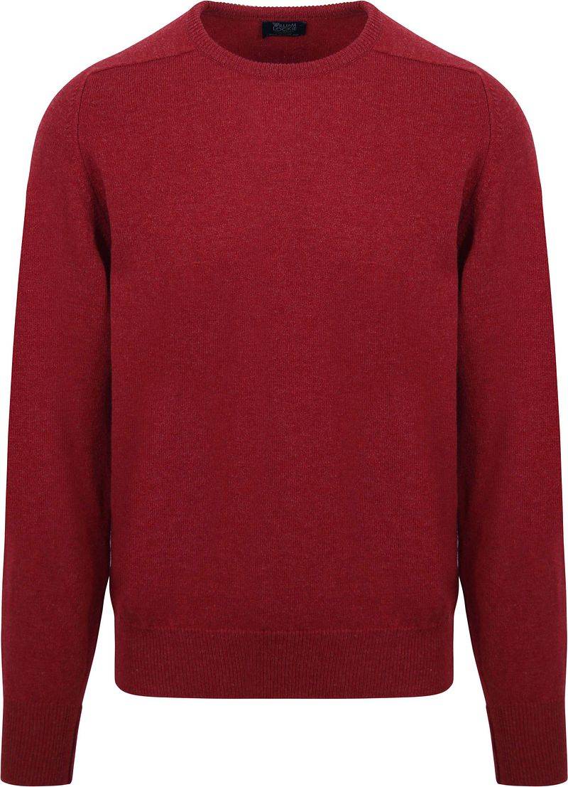 William Lockie  O-Auschnitt Pullover Lammwolle rot - Größe L von William Lockie