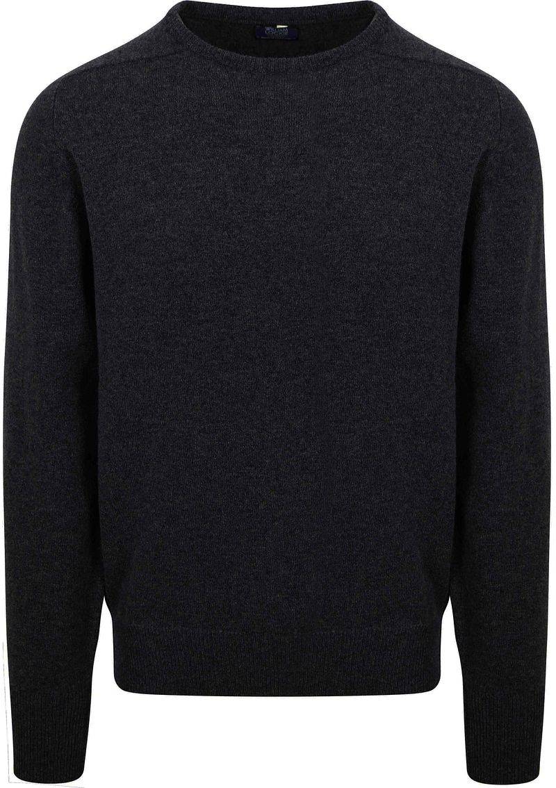 William Lockie Pullover Lammwolle Anthrazit - Größe L von William Lockie