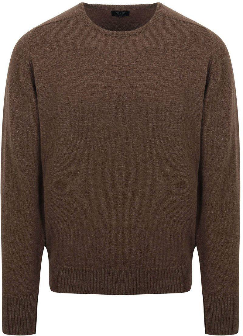 William Lockie Pullover Lammwolle Mocha - Größe L von William Lockie