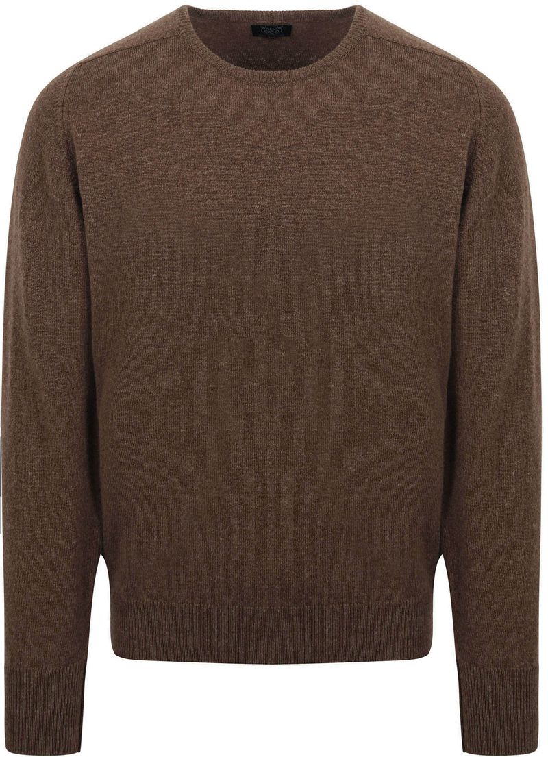 William Lockie Pullover Lammwolle Mocha - Größe XXL von William Lockie