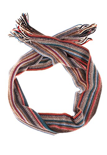 William Lockie Unisex Schal Scarf striped Lambswool in Beige ca. 180 x 25 cm von William Lockie