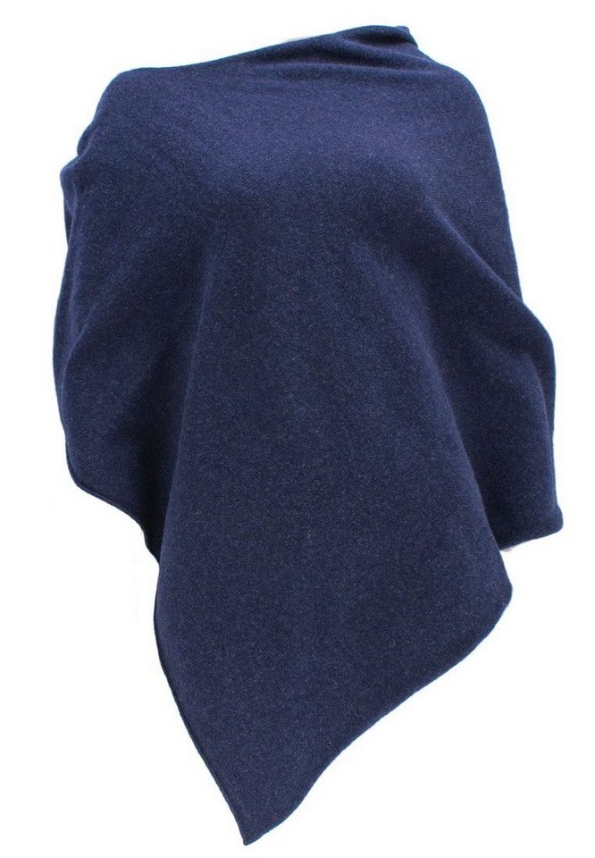 William Lockie Strickponcho SP-Shawl-Plain Damenponcho mit Rollsaum ca. 70 cm X 65 cm von William Lockie