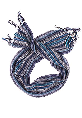 William Lockie Unisex Schal Scarf striped Lambswool in Blau ca. 180 x 25 cm von William Lockie