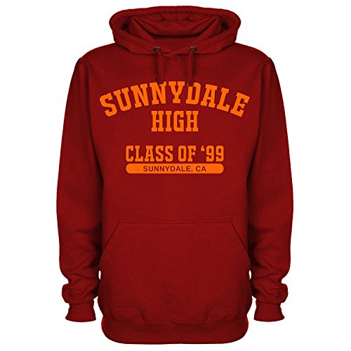 SUNNYDALE High Class Of '99 College Hoodie Pullover - Buffy The Vampire Slayer Anniversary Sweater, burgunderfarben, XL von William Maxwell