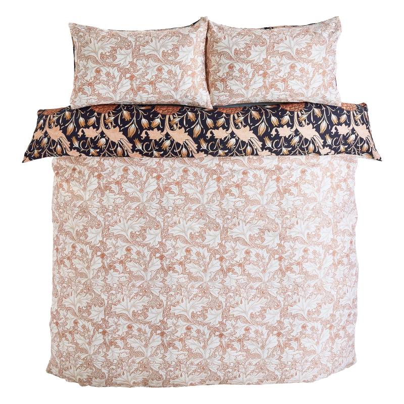 WILLIAM MORRIS AT HOME Bettwäsche "Baumwoll Satin, Mit floralem Munster, 3teilig, 200x200cm" 3 tlg. tlg. Baumwoll Satin, Mit floralem Munster, 3teilig, 200x200cm von William Morris At Home