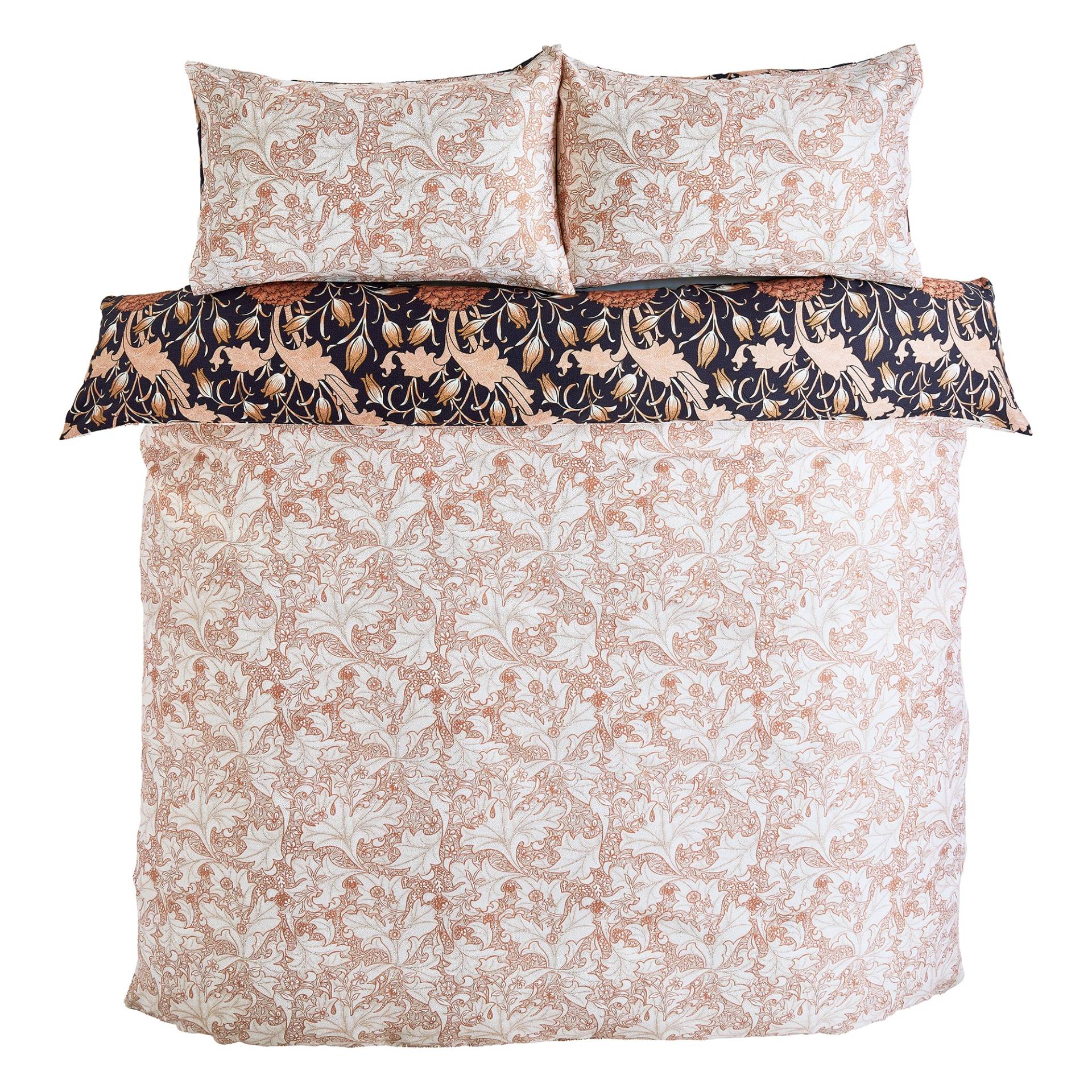 WILLIAM MORRIS AT HOME Bettwäsche "Baumwoll Satin, Mit floralem Munster, 3teilig, 200x200cm" 3 tlg. tlg. Baumwoll Satin, Mit floralem Munster, 3teilig, 200x200cm von William Morris At Home