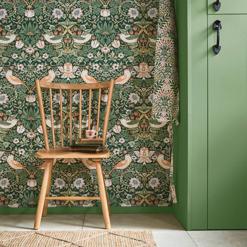 WILLIAM MORRIS AT HOME Vliestapete "Strawberry Thief" Retro texturiert Design Tapeten von William Morris At Home