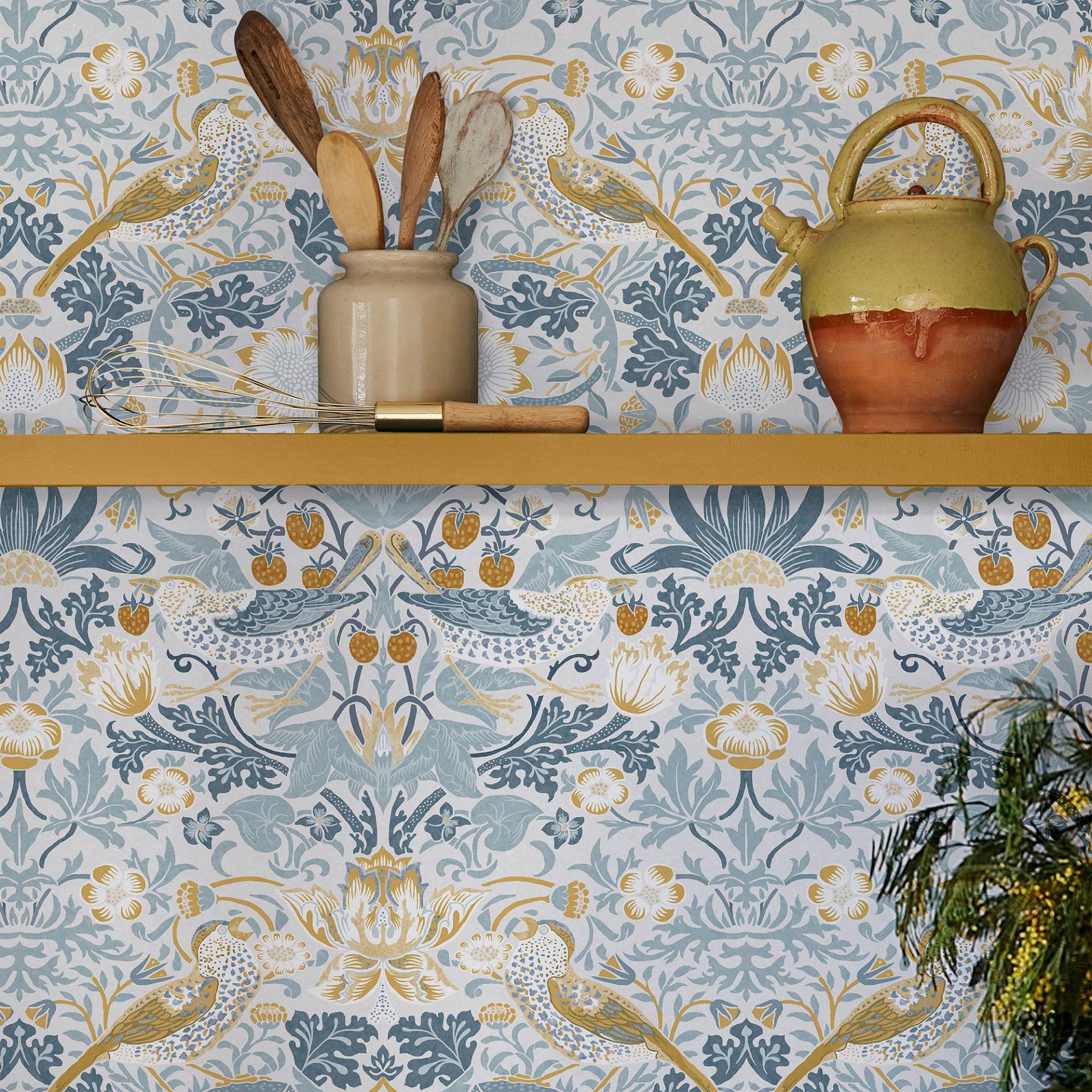 WILLIAM MORRIS AT HOME Vliestapete "Strawberry Thief" Retro texturiert Design Tapeten von William Morris At Home