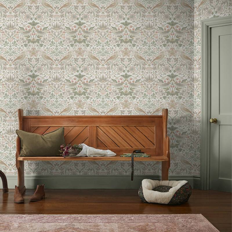 WILLIAM MORRIS AT HOME Vliestapete "Strawberry Thief" Retro texturiert Design Tapeten von William Morris At Home